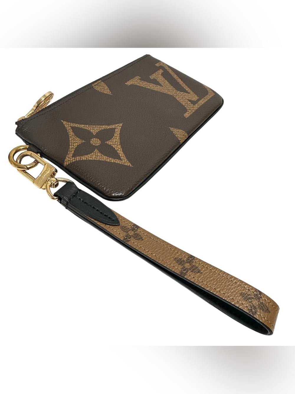 Louis Vuitton Reverse Giant Monogram Canvas & Leather Wristlet & Dust Bag - Picture 10 of 14